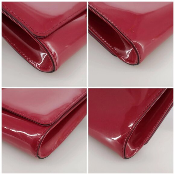 LOUIS VUITTON Pochette Louise EW Bag Patent Rose Andian M94270 LV Auth bs21225V - Picture 14 of 16